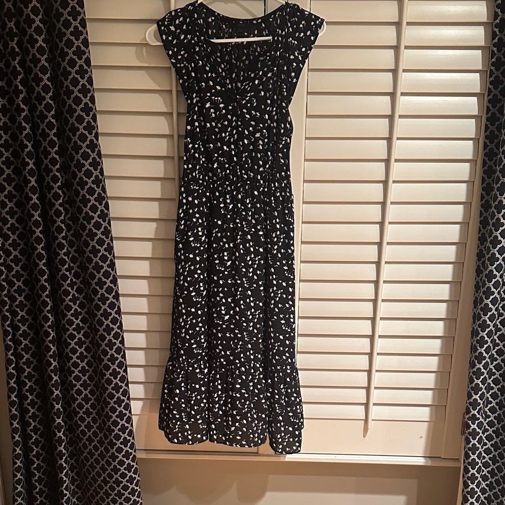 J. Crew Black and White Maxi Dress